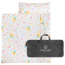 moms nature 嬰幼兒用可雙面四季純棉人造絲午睡被 夏季睡墊 + 毯子 + 枕頭 + 收納袋套組, 萊尼