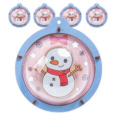 minhwashop 聖誕立體吊飾DIY套組 XDPWD035, 07.雪人, 5套