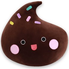 柔軟麻糬蛋白霜餅乾娃娃抱枕, 巧克力棕色, 1個, 40cm