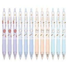 JAVAPEN JJUBA FRIENDS N Jetline 0.38mm 4色 x 3入組, 1套, 紫色, 薄荷綠, 蜜桃色, 藍色