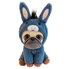 다윗트 겨울옷 입은 장식용 강아지 인형, 15.4cm, 당나귀, 1개