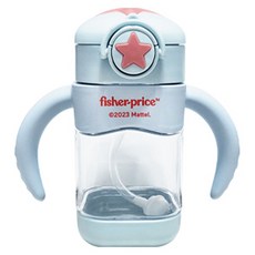 fisher-price 費雪 幼兒用方形吸管杯 280ml, 1個, 藍色