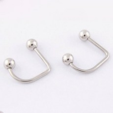 젤루나 써지컬 입술 커브 듀얼 볼 투볼 피어싱 P-1079 2p