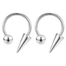 젤루나 써지컬 뾰족 콘 입술 힙한 유니크 피어싱 P-1096 내경 8mm 2p