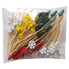 勝利 竹製聖誕裝飾籤 12cm 5款 x 20p 組 MP222, 1套, 100入