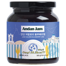 안단잼 저칼로리 블루베리잼, 380g, 1개 식품/면/통조림/가공식품 반품 최저가 9,300원
