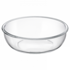 Bormioli 強化玻璃自助餐用手持中型沙拉碗 22cm, 1個, 透明