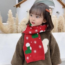 天氣精靈 女童快樂聖誕圍巾