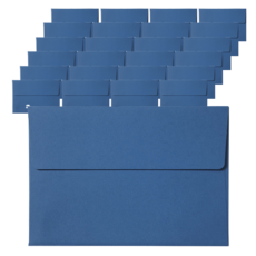 寬版封蓋喜帖明信片信封, 100個, 海軍藍