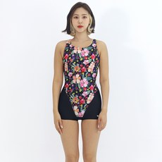 JKUSS 女款基本花卉U型美背水陸兩用泳裝 JE3WUA0625