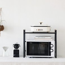 렌지 거치대, 블랙, 1단