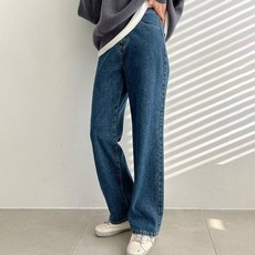 Pippin 女性半寬版刷毛短版牛仔褲 79761