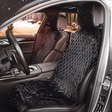 GMZ MOTORS 汽車座套 車用 超細纖維 冬季坐墊 前座 菱格紋 2入, 菱格紋 黑色, 1套