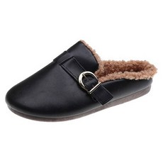 엘쏘 여성용 뽀글이 퍼 뮬 블로퍼