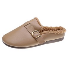 엘쏘 여성용 뽀글이 퍼 뮬 블로퍼