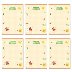 蠟筆小新無法阻止網格筆記本, 6個, 零食時間, 80入