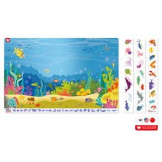 ariati 貼上並學習 ver.2 海底探險 磁鐵海報拼圖組, 1個, 24件, 混合顏色