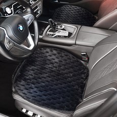 지엠지모터스 자동차 시트커버 극세사 차량용 방석 다이아 2P, 다이아블랙, 1세트