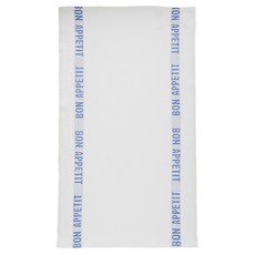 雪酪版Bon Appetit白色廚房抹布 M, 藍色, 1個