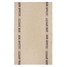 雪酪版Bon Appetit亞麻廚房抹布 M, 黑色, 1個