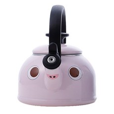 FUJIHORO 電磁爐適用琺瑯笛音壺, 1.6L, 1個, 小豬
