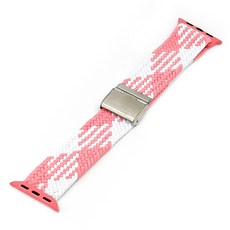 힐링쉴드 버클 브레이드 솔로루프 BB시리즈 애플워치 스트랩, Z-핑크화이트(BB-20)