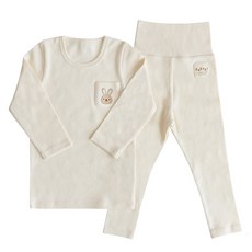 BABY&I 嬰幼兒刺繡羅紋內衣上下套裝 Bunny