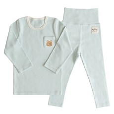 BABY&I 嬰幼兒刺繡羅紋居家服套裝 小熊