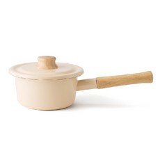 FUJIHORO 感應爐適用單柄湯鍋, 米黃色, 16cm, 1個