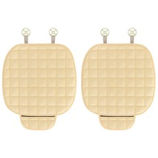 ROAD MONSTER 舒適貼合口袋車用坐墊 前排, 象牙白, 2個