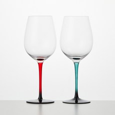 Modern House 冬季嘉年華紅酒杯 紅色 340ml+Til Green 340ml組合 GA9123003, 1組