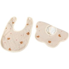 HARAROI 嬰幼兒超細纖維圍兜巾2件組