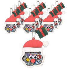 minhwashop 聖誕節鐳射串珠搖搖樂製作套組 聖誕老人 S230114A, 混合色, 10套