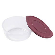 mommy's table 食品級矽膠密封容器微波碗 S 400ml, 勃根地紅, 1個