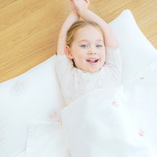 아리베베 사계절 듀라론 순면 리버시블 어린이집 낮잠이불세트 분리형, 토끼