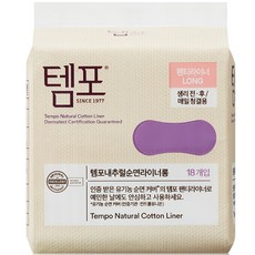 템포 내추럴 순면 팬티라이너, 롱, 18개입, 1개