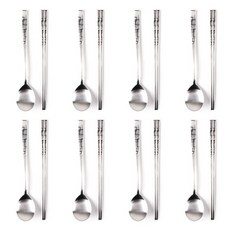 윌리브 국산 304스텐 수저세트, 모던, 숟가락 + 젓가락, 8세트