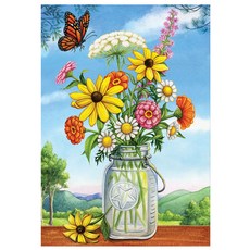 알로데 화병 플라워 유리병 그림 벽 장식 DIY 보석십자수 30 x 40 cm, NO 06, 1개