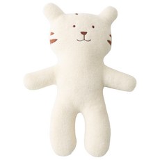 Mom's Nature 嬰兒有機配件毛絨玩具老虎, 白色