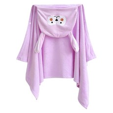 공유 아동용 극세사 샤워가운 후드타올 140 x 65 cm, 퍼플, 1개