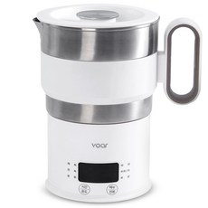 voar Easy電熱水壺S 便攜式折疊旅行用全不鏽鋼無線咖啡壺, VPT-007WH