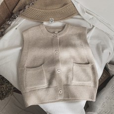 Yubli兒童款浪人圓領針織背心