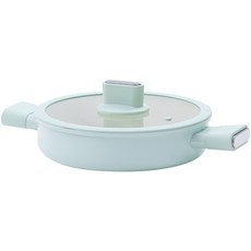 LA CARTUJA IH爐適用Urban系列附蓋陶瓷不沾淺湯鍋, 薄荷綠, 1組, 24cm