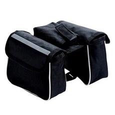 REGENS 腳踏車車架雙手機工具收納包, 黑色, 1個