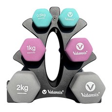 Valansis 美容啞鈴 0.5kg*2入+1kg*2入+2kg*2入+置物架組, 1套