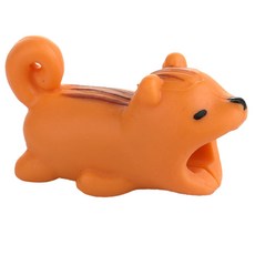 써뉴즈 동물 휴대폰 충전기 헤드 보호캡, 다람쥐, 1개