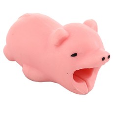 써뉴즈 동물 휴대폰 충전기 헤드 보호캡, 돼지, 1개