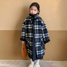 Miso Papa童款Taylor格紋雙面大衣