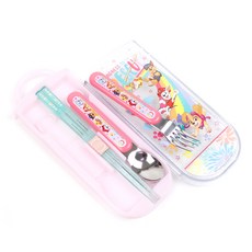 Skater 汪汪隊立大功救援滑蓋三件組, 混合色, 收納盒 + 湯匙 + 叉子 + 筷子, 1套