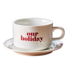 Modern House 瑪莉熊咖啡杯 + 餐盤 單人套組, 混合顏色, 1套